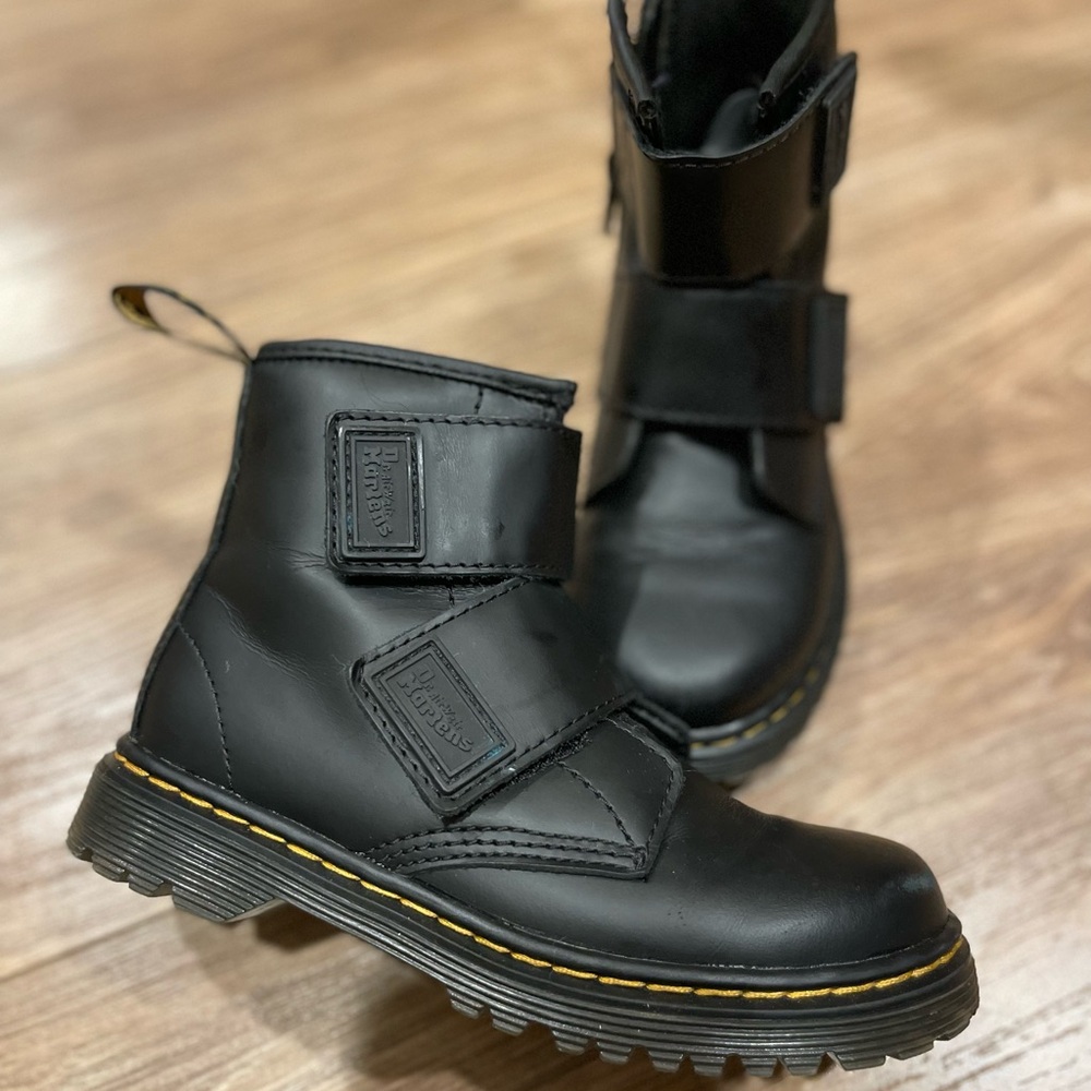 Dr. Martens 1460 Black Strap Boots Toddler Girl 11